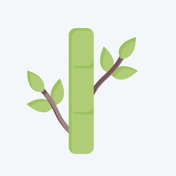 Icon Bamboo. related to Fabric symbol. flat style. design editable vector