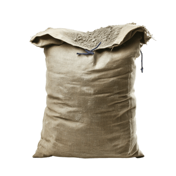 Sack of light brown construction material. png