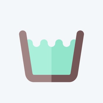 Icon High Degree Washing. related to Fabric symbol. flat style. design editable vector