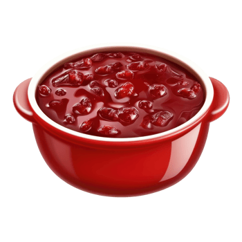 Reddish-purple soup in a ceramic bowl. png