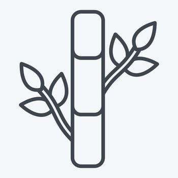 Icon Bamboo. related to Fabric symbol. line style. design editable vector
