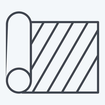 Icon Fabric Roll. related to Fabric symbol. line style. design editable vector