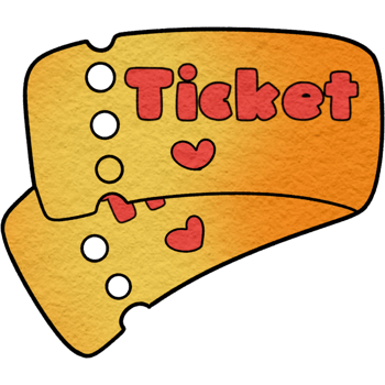 A yellow ticket png