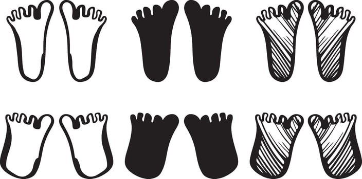 Set of Feet vector