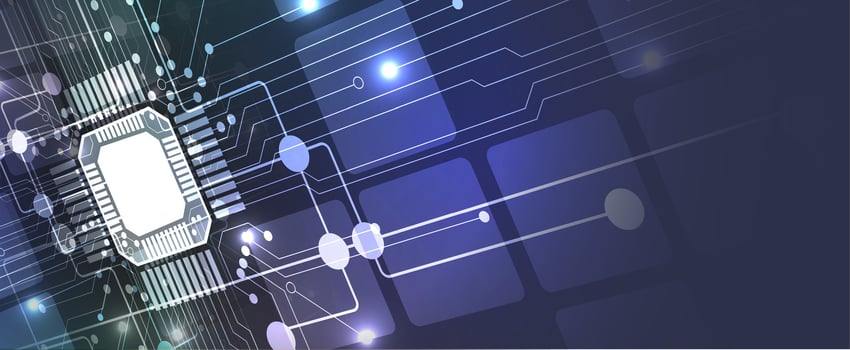 the future of technology is here vector