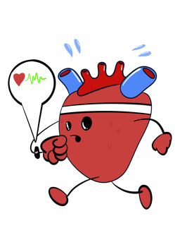 heart jogging sticker png