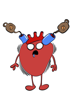 heart consume too many caffeine sticker png