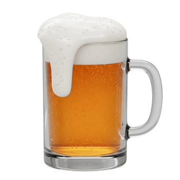 Refreshing 3D Rendering of a Mug of Beer with Frothy Head png