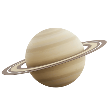 Striking 3D Rendering of the Planet Saturn and Its Rings png