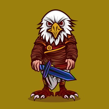 Eagle Warrior with Sword Illustration vector