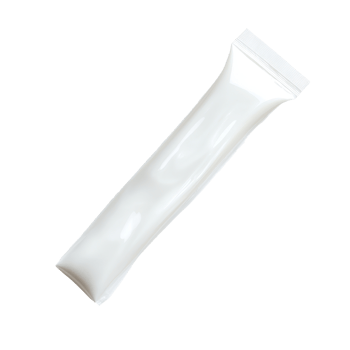 White plastic tube, likely for a cosmetic or personal care product. png