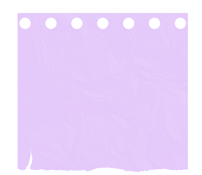 A purple crumpled note pad with holes png