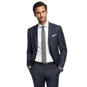 Business man looking tha camera with transparent background png