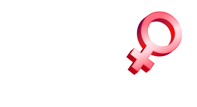Female gender symbol pink color, reproductive women's health, Transparent background. copy space. png