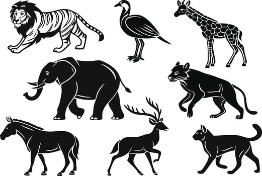 Wildlife Animal Icon Pack for Digital Projects vector