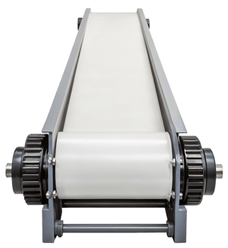 Roller conveyor used for efficient material handling on a transparent background png