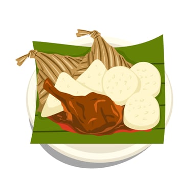 Malaysia traditional food illustration vector