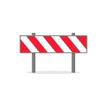 Road barrier sign illustration vector