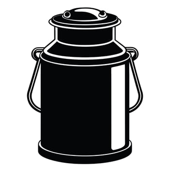 Black Milk Can Illustration vector