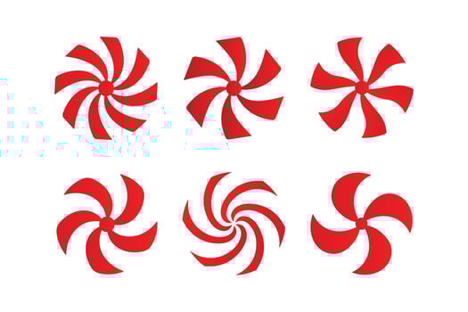 Peppermint Candy for Crafts, festive peppermint candy swirl , holiday candy swirl vector