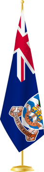 Falkland Islands flag on a flag stand png