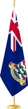 Cayman Islands flag on a flag stand png