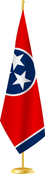 Tennessee flag on a flag stand png