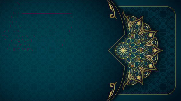 Luxury background with ornamental mandala gold vector