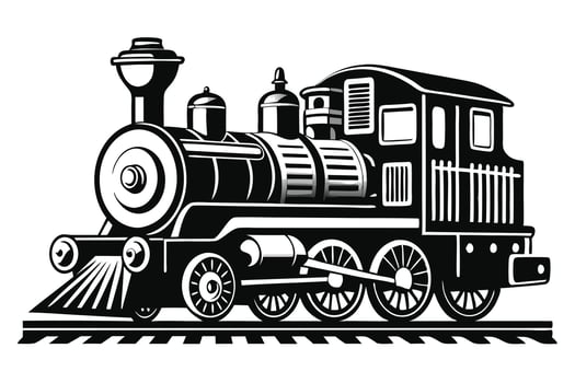 Illustration Of A Steam Train vector