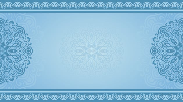 simple mandala background with soft blue color vector