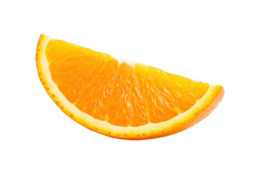Fresh juicy orange slice with vibrant texture and color png