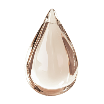 Elegant glass tear drop reflecting light with precision craftsmanship png