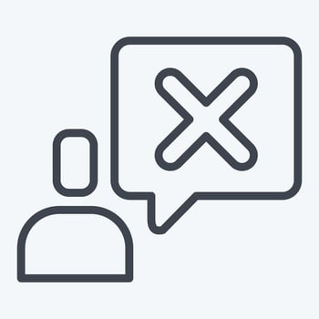 Icon Talk. related to Exclamation symbol. line style. design editable vector