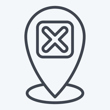Icon Point. related to Exclamation symbol. line style. design editable vector