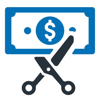 Discount and coupon icon concept in blue color vector