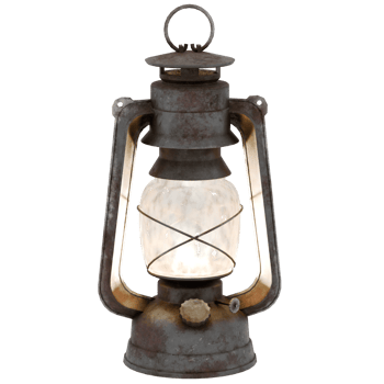 3d render vintage kerosene lantern light with transparent background png