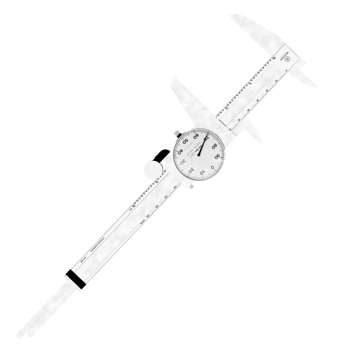 3d render dial caliper tool with transparent background png