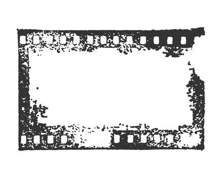 Film frame imprint, old grunge film strip, vintage frame. or film overlay, cinema, stamp. vector