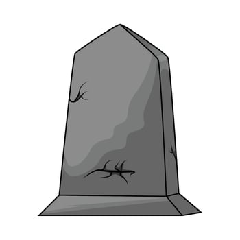 broken tombstone illustration vector