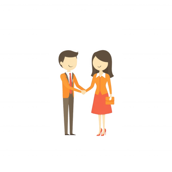 A couple of business professionals shaking hands, symbolizing agreement and partnership. Ideal for concepts related to collaboration and networking in a corporate setting. png