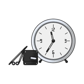 clock with battery vector