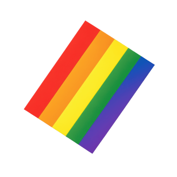 Vibrant Rainbow Flag Celebrating LGBTQ Pride and Diversity in Color png