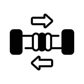 Ready to use glyph style icon of tension force,. vector
