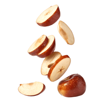 Fresh Jujube Slices Falling on Transparent Background png