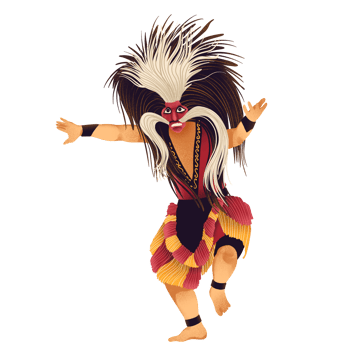 Tari bujang ganong png