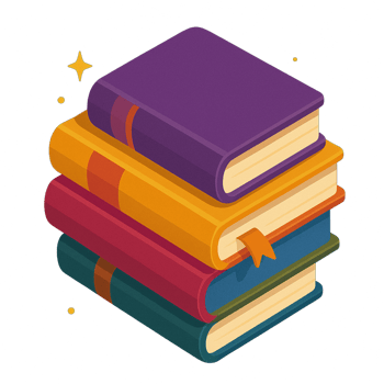 book stack flat color png