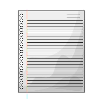 illustration of blank paper sheet vector