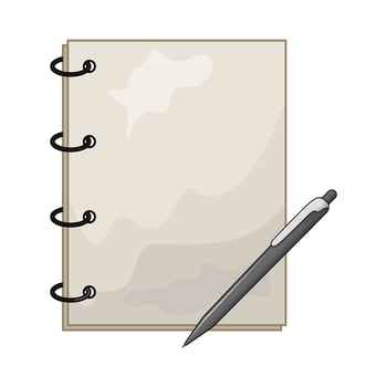 pen with notebook vector