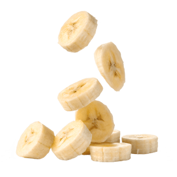 Falling Banana Slices on Transparent Background png