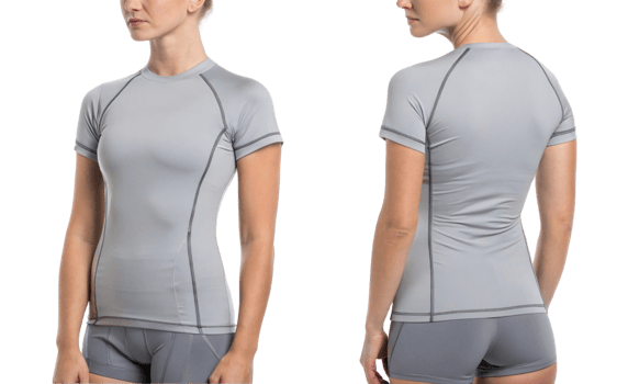 stylish mockup of gray rashguard showcasing fitted design perfect for active wear and outdoor activities png